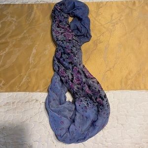 Periwinkle floral infinity scarf